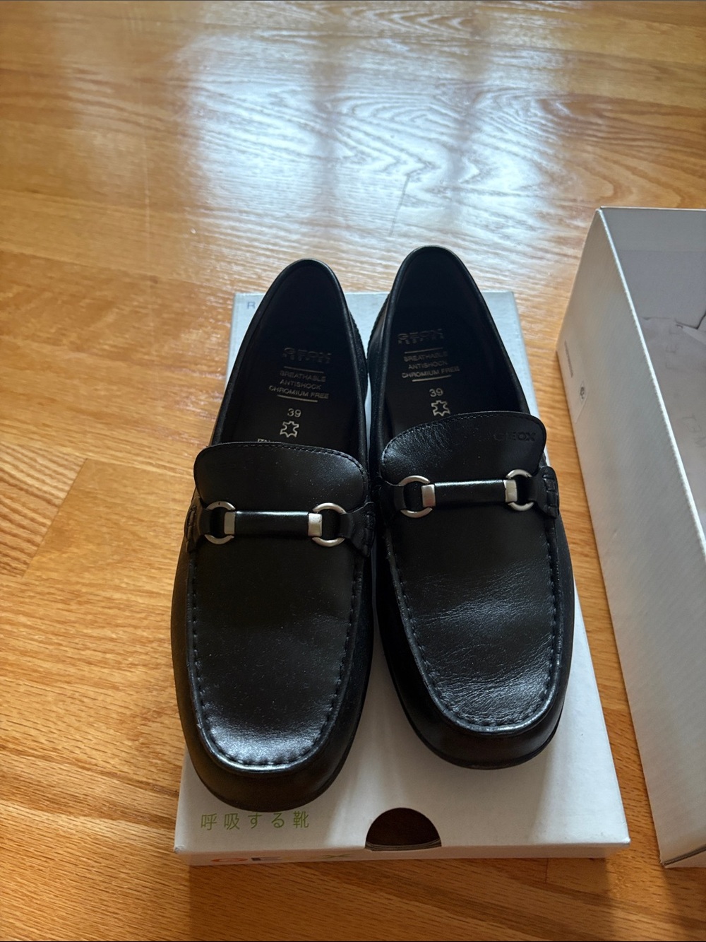 Geox Black Boys' Leather Bit Loafers